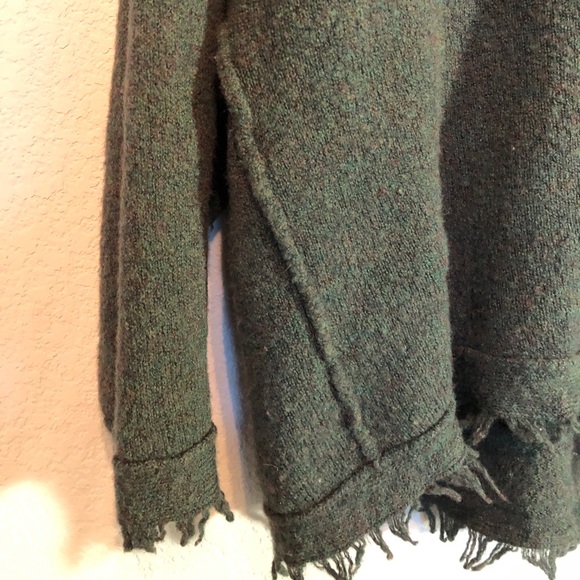 Free People Sweater, EUC V-Neck Oversized Green - Picture 3 of 10